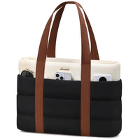 HKM-350739 Puffy Laptop Tote Bag for 15.6-17.3 Inch Laptops - Ideal for School, Work, and Office Use