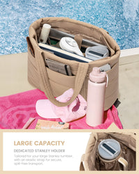 HKM-350739 Puffy Laptop Tote Bag for 15.6-17.3 Inch Laptops - Ideal for School, Work, and Office Use