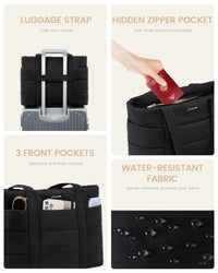 HKM-350739 Puffy Laptop Tote Bag for 15.6-17.3 Inch Laptops - Ideal for School, Work, and Office Use