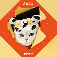 HKM-3507773 Cozy Cow Cloak for Cats and Small Dogs - Windproof Flannel Pet Cape