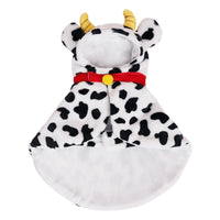 HKM-3507773 Cozy Cow Cloak for Cats and Small Dogs - Windproof Flannel Pet Cape