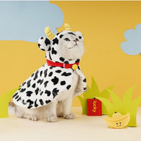 HKM-3507773 Cozy Cow Cloak for Cats and Small Dogs - Windproof Flannel Pet Cape