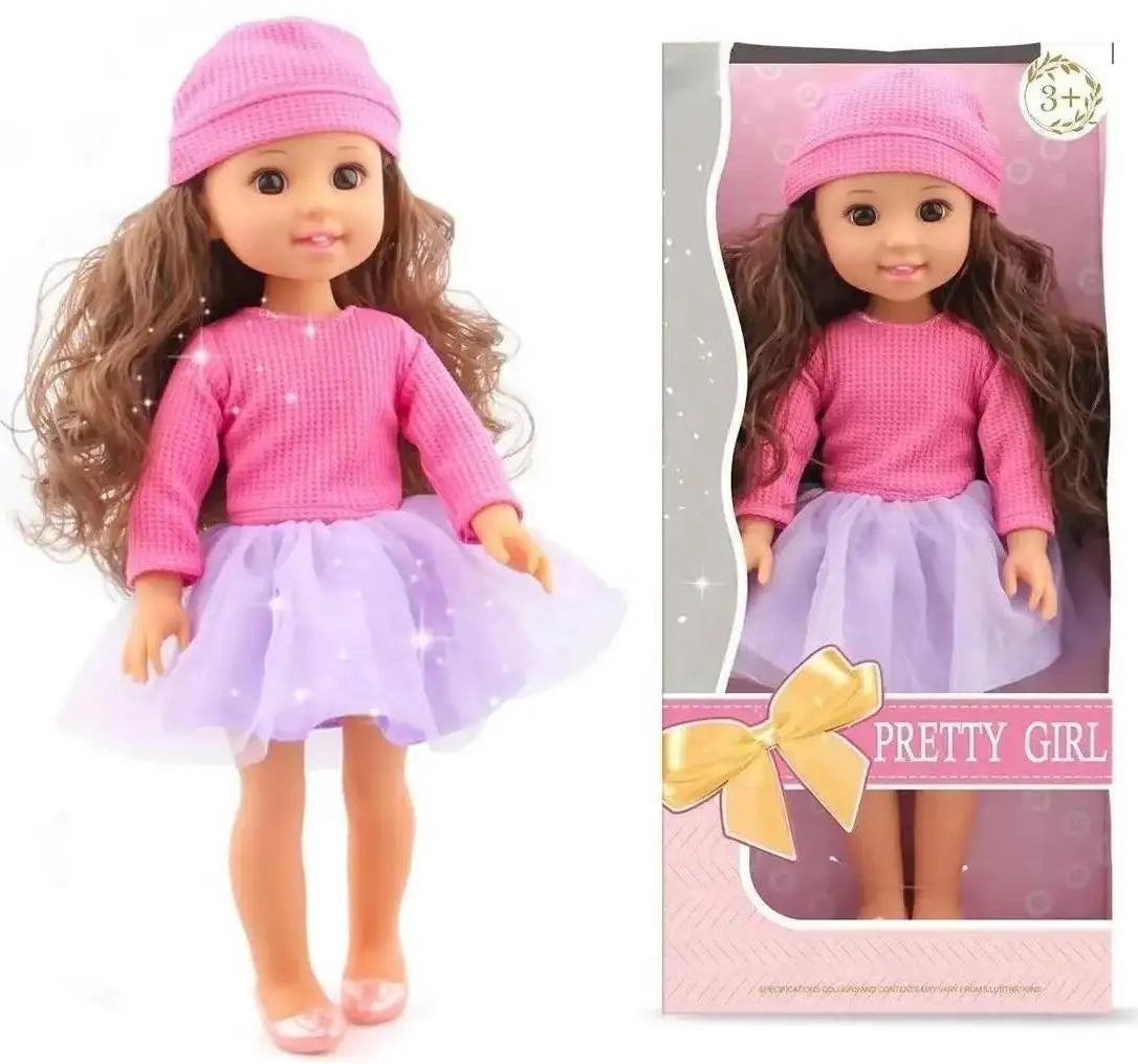 HKM-350867 15-Inch Fashion Doll with Fine Hair for Stylish Play - Educational Vinyl Princess Doll for Kids