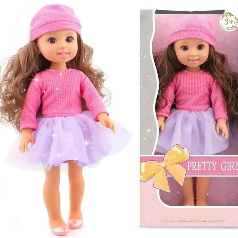 HKM-350867 15-Inch Fashion Doll with Fine Hair for Stylish Play - Educational Vinyl Princess Doll for Kids