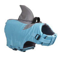 HKM-3508797 Adjustable Flying Shark Fin Life Jacket for Dogs - Buoyant Outdoor Swim Suit in Blue and Orange