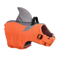 HKM-3508797 Adjustable Flying Shark Fin Life Jacket for Dogs - Buoyant Outdoor Swim Suit in Blue and Orange