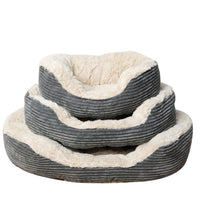 HKM-351187 Cozy Oval Plush Mat for Cats and Dogs - Ideal for Winter Comfort