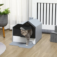HKM-3512637 Covered Cat Litter Box with Easy-Clean Drawer and Deodorizers