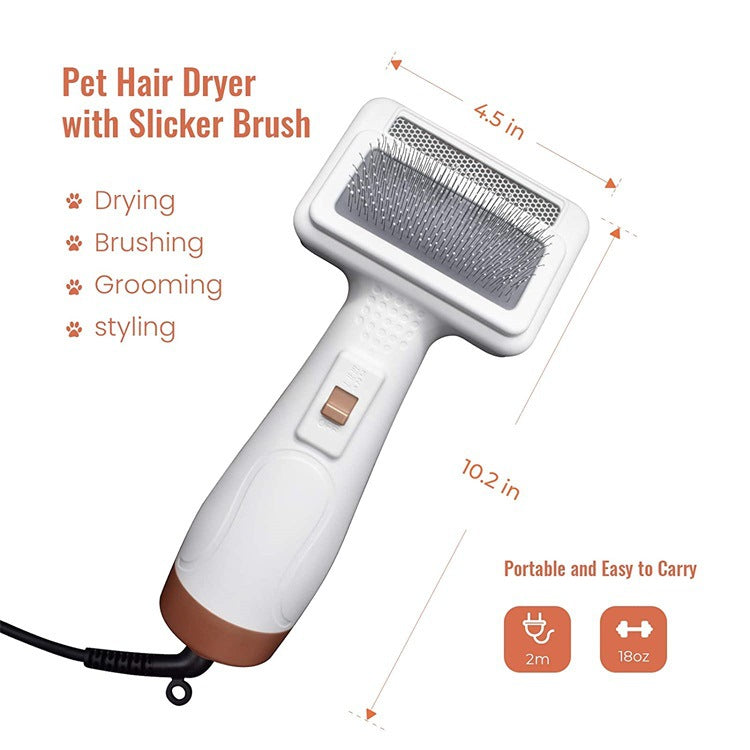 HKM-3512765 Pet Hair Dryer with ABS Material and 360¡ã Rotating Power Cord, 380W, White