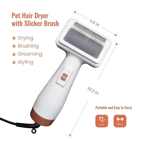 HKM-3512765 Pet Hair Dryer with ABS Material and 360¡ã Rotating Power Cord, 380W, White