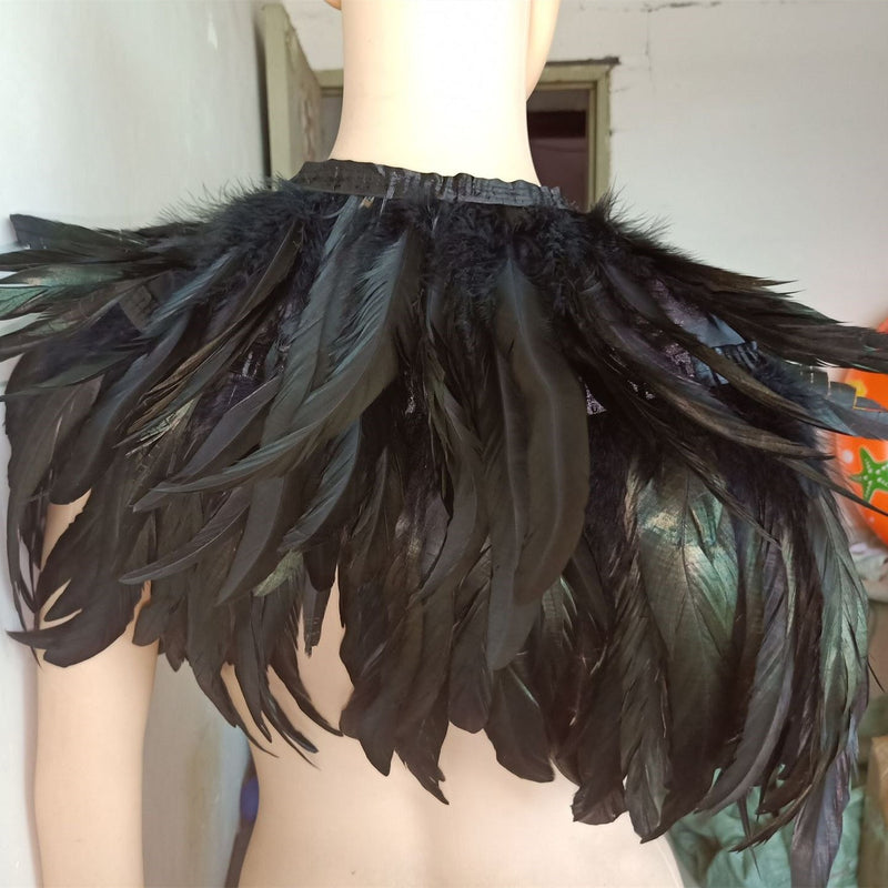 HKM-351315 Feather Vest Fur Shawl Scarf for All Seasons
