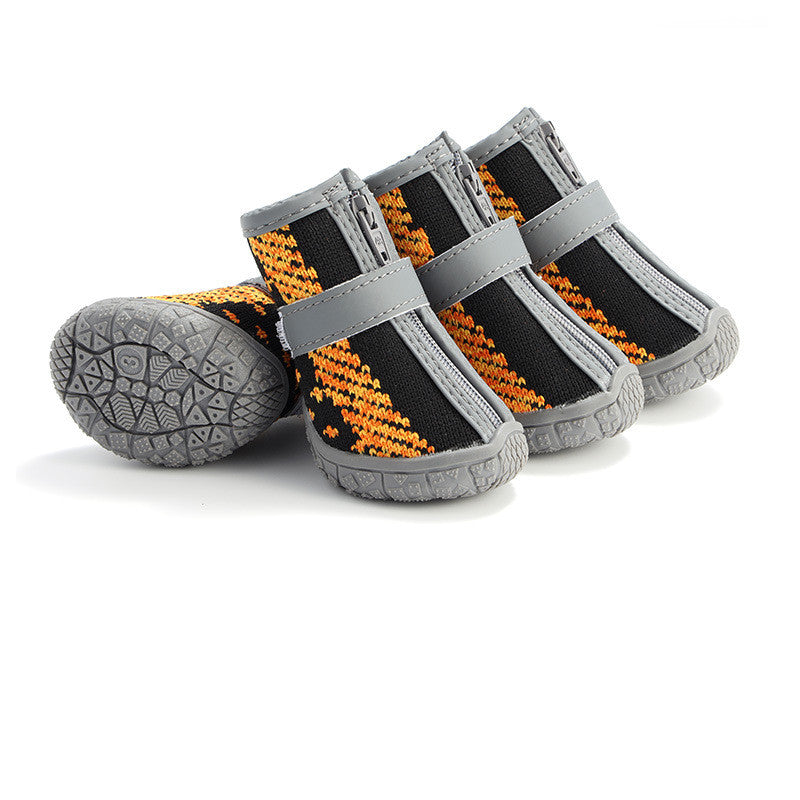 HKM-3513789 Dog Foot Covers - Waterproof & Breathable Pet Shoes with Non-Slip Bottom in Various Colors and Materials