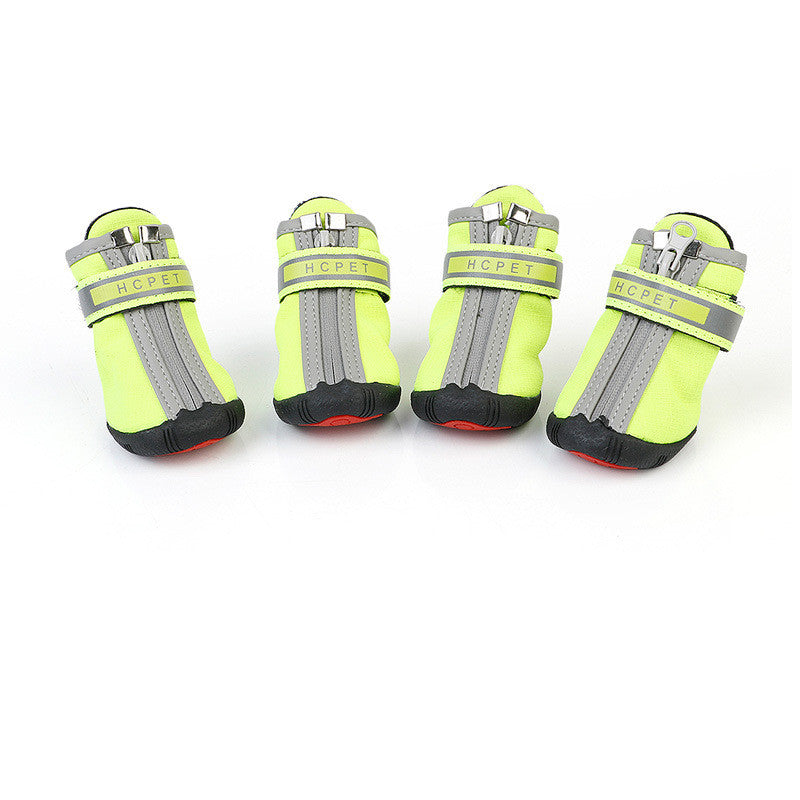HKM-3513789 Dog Foot Covers - Waterproof & Breathable Pet Shoes with Non-Slip Bottom in Various Colors and Materials