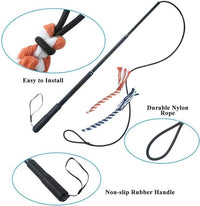HKM-3514429 Extendable Teaser Wand for Interactive Dog Play - Safe Chew Rope Toy for All Dog Sizes