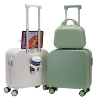 HKM-351571 Expandable 18-Inch Suitcase with Laptop Stand and Wheels for Travel