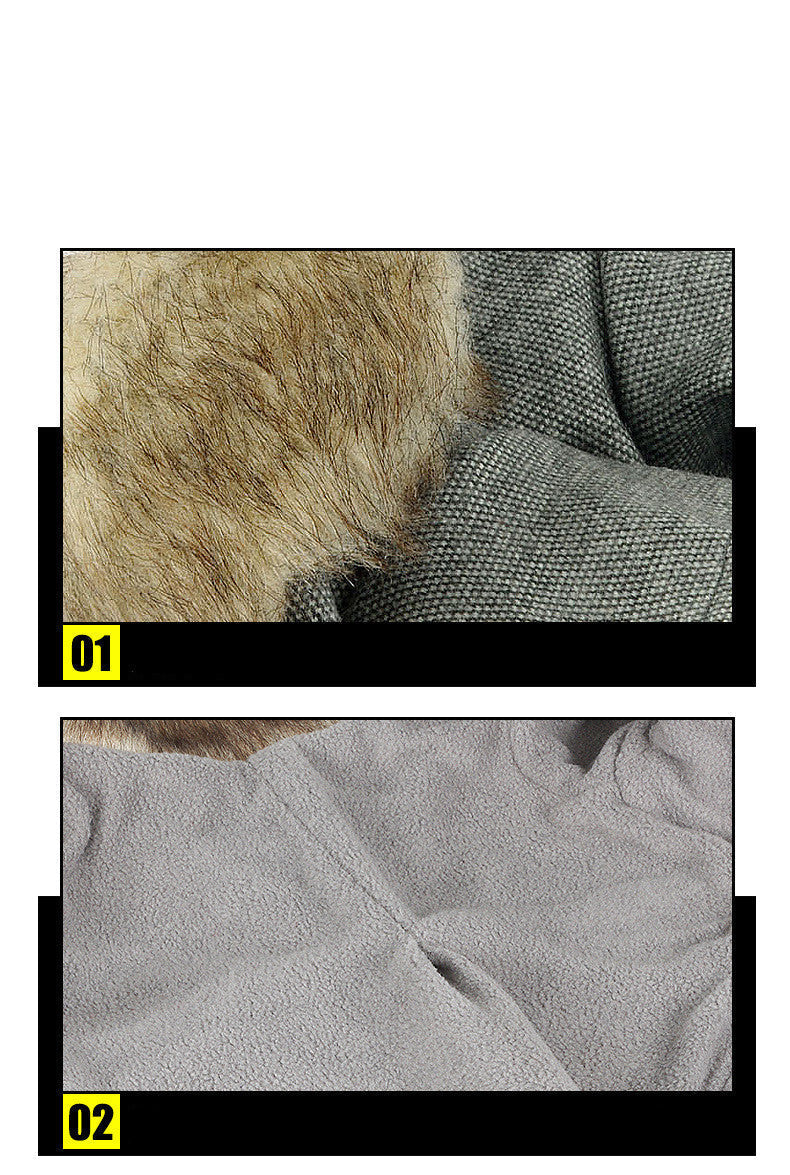 HKM-3517501 British Style Plush Padded Cotton Pet Outfit for All Sizes