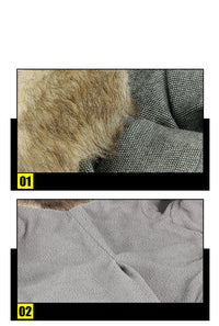 HKM-3517501 British Style Plush Padded Cotton Pet Outfit for All Sizes