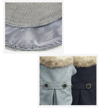 HKM-3517501 British Style Plush Padded Cotton Pet Outfit for All Sizes