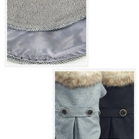 HKM-3517501 British Style Plush Padded Cotton Pet Outfit for All Sizes