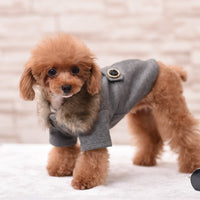 HKM-3517501 British Style Plush Padded Cotton Pet Outfit for All Sizes