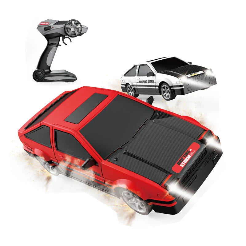 HKM-351763 86 Vehicle Model Remote Control Drift Car with LED Lights, Ready-to-Run Electric Racing Toy for Ages 5 and Up