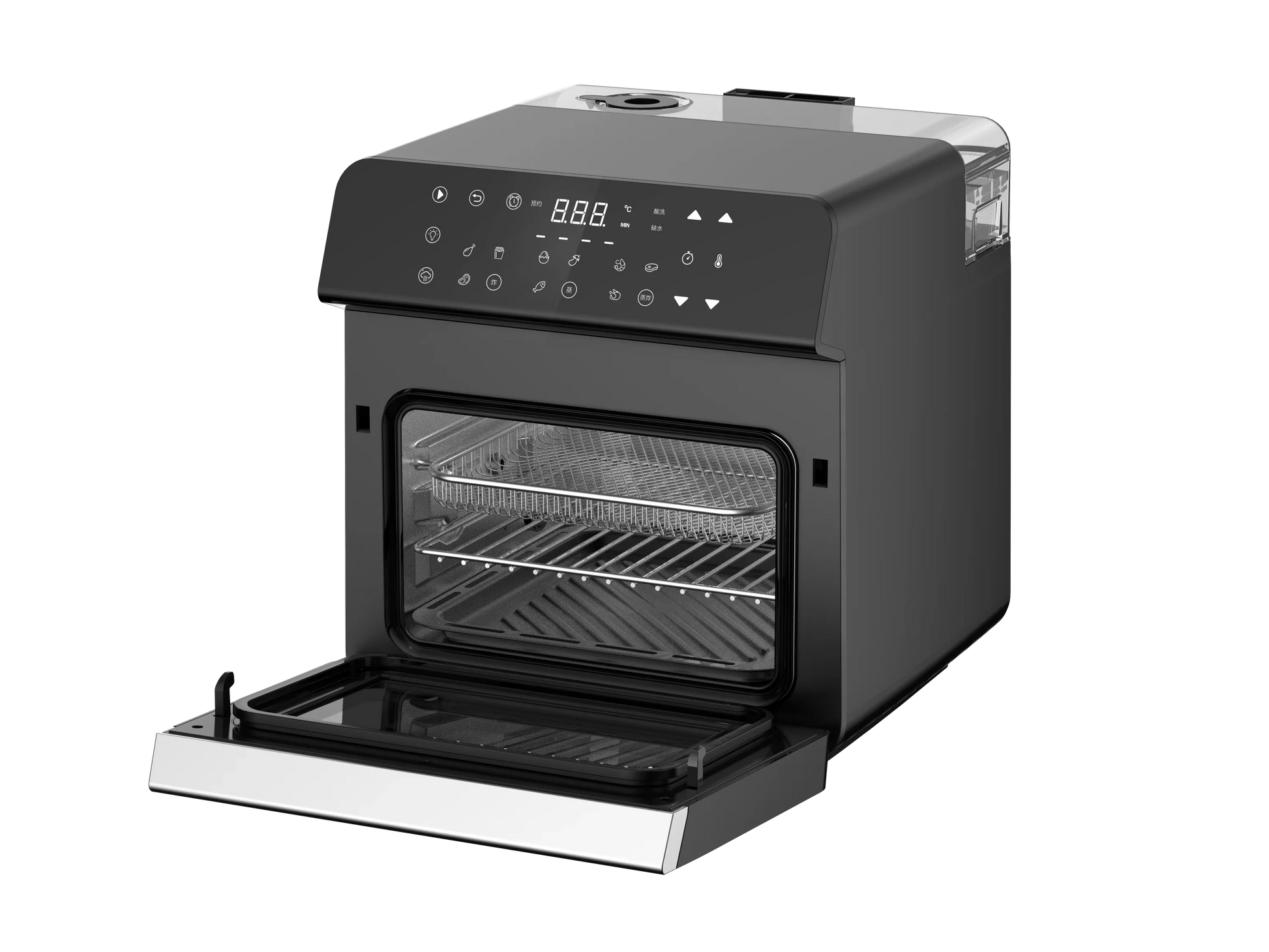 HKM-351763 Large Capacity 9.6L Steam Air Fryer with Visible Cooking Window for Home and Commercial Use