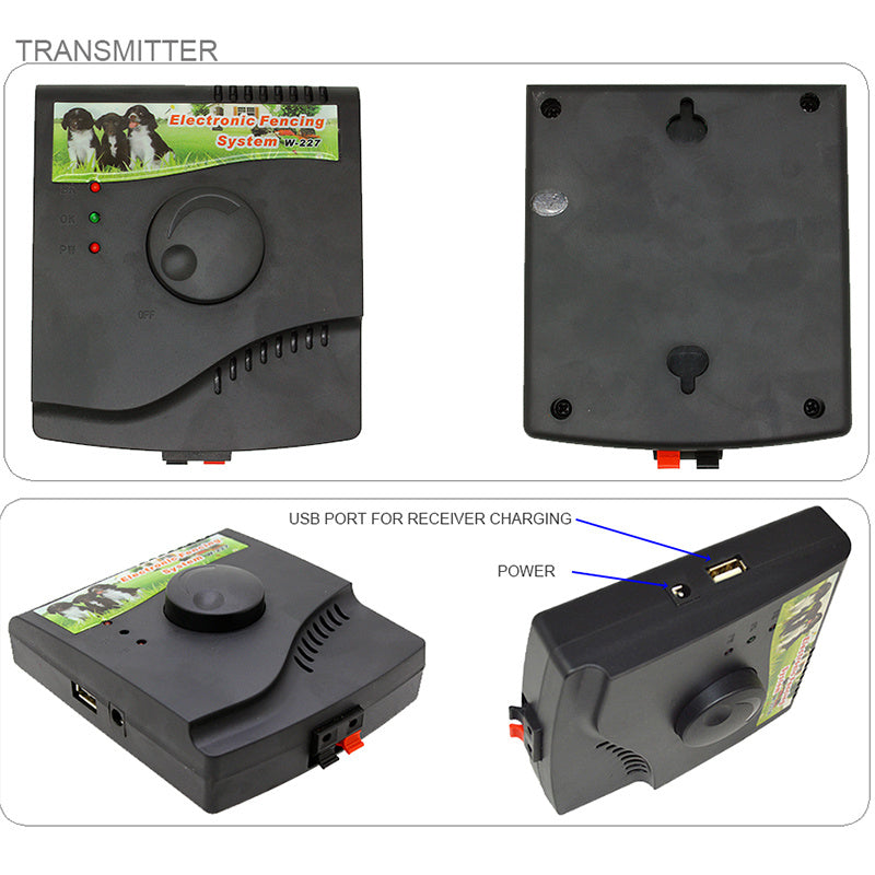 HKM-3517757 Rechargeable Electronic Pet Fence Training Device for Dogs - ABS Material, Simple Design