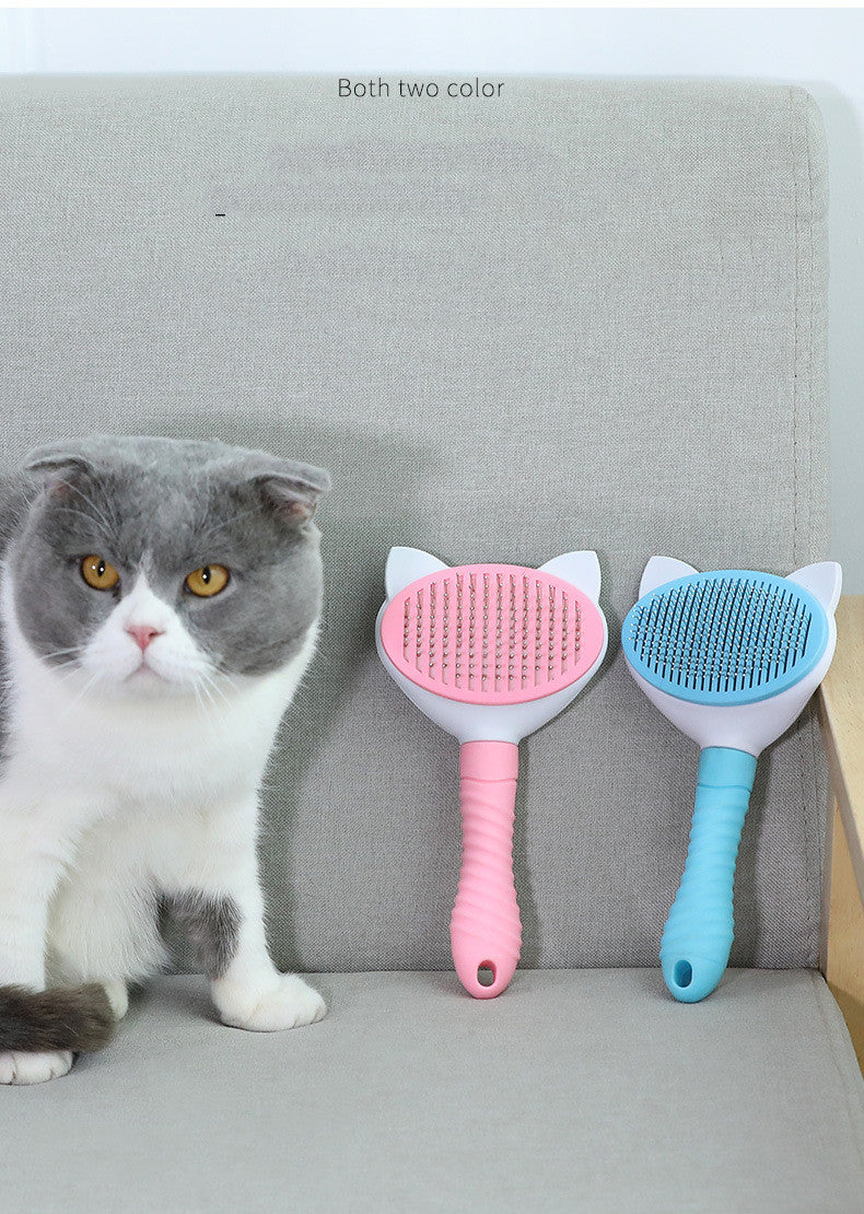HKM-3518525 Versatile Pet Comb for Long and Short-Haired Cats and Dogs - ABS & Stainless Steel, Comfortable Grip, Easy Hair Removal