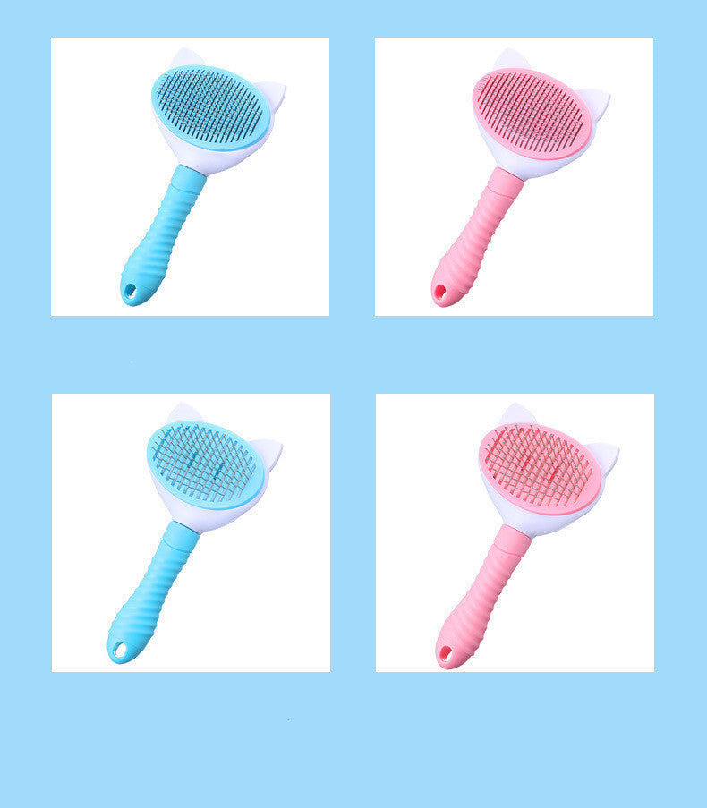 HKM-3518525 Versatile Pet Comb for Long and Short-Haired Cats and Dogs - ABS & Stainless Steel, Comfortable Grip, Easy Hair Removal