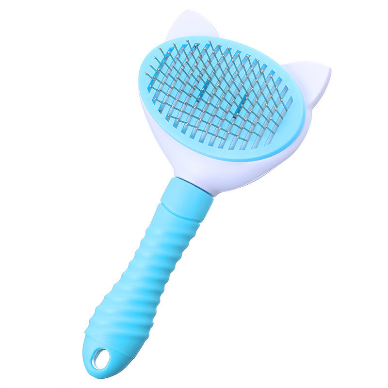 HKM-3518525 Versatile Pet Comb for Long and Short-Haired Cats and Dogs - ABS & Stainless Steel, Comfortable Grip, Easy Hair Removal