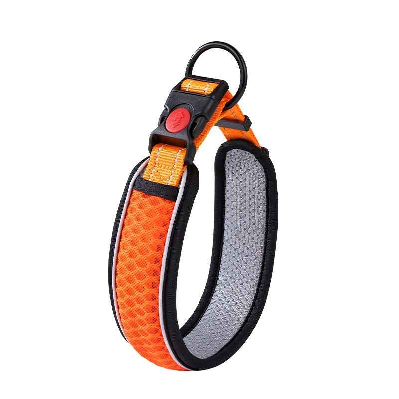 HKM-3518909 Color Grid Adjustable Dog Collar - Lightweight Acrylic Neck Strap for All Seasons