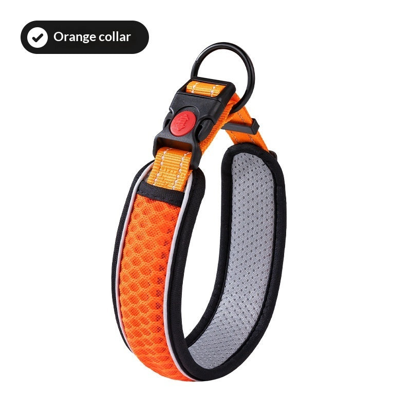 HKM-3518909 Color Grid Adjustable Dog Collar - Lightweight Acrylic Neck Strap for All Seasons
