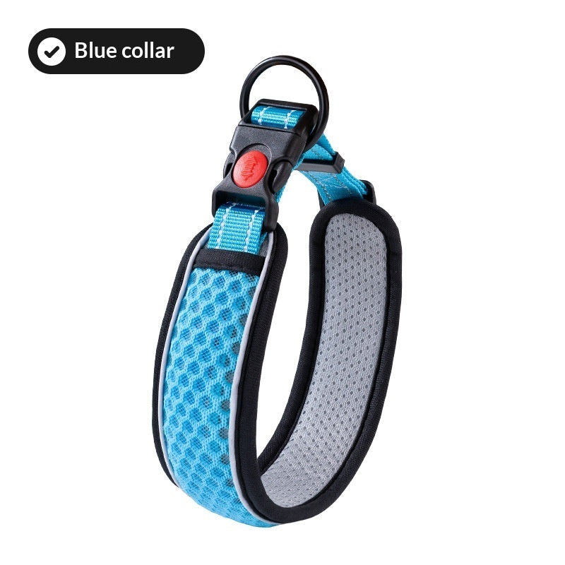 HKM-3518909 Color Grid Adjustable Dog Collar - Lightweight Acrylic Neck Strap for All Seasons