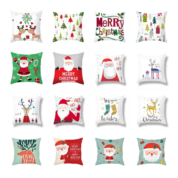 HKM-351891 Cozy Plush Christmas Pillow Cushion Cover 45cm x 45cm