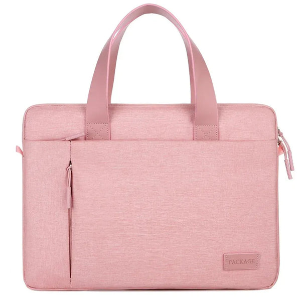 HKM-351891 Ultrathin Portable Waterproof Pink Laptop Messenger Bag for 15 Inch Laptops