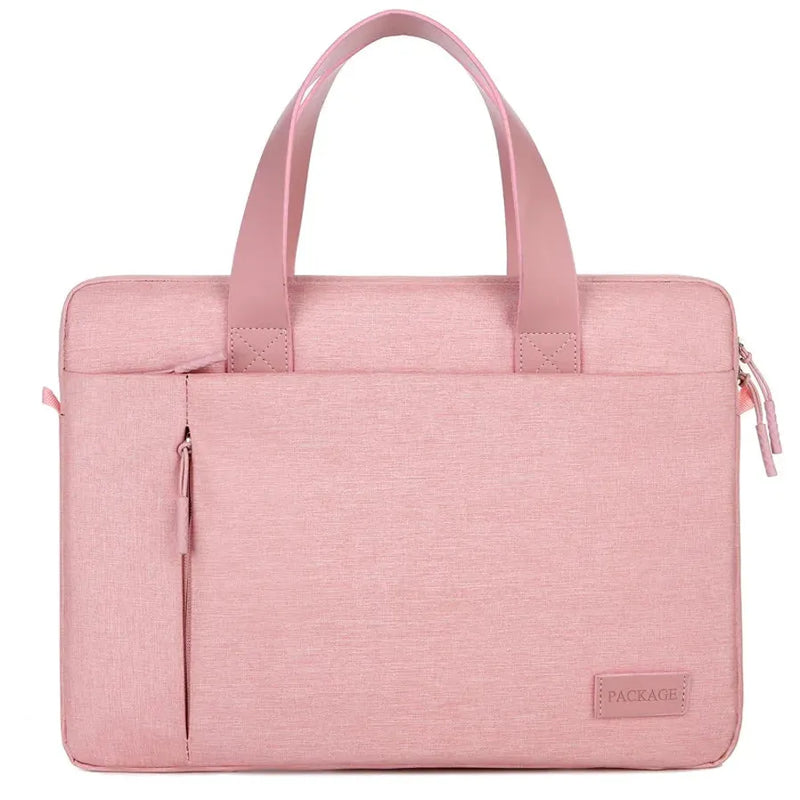 HKM-351891 Ultrathin Portable Waterproof Pink Laptop Messenger Bag for 15 Inch Laptops