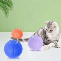 HKM-351955 Smart Bouncing Rolling Silicone Ball Toy Funny Cat Bite