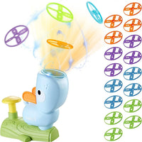 HKM-352147 Soft Plastic Flying Disc Launcher Game with Catch Net for Outdoor Fun, Ages 2 and Up