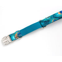 HKM-3522493 Zinc Alloy Peacock Dog Collar with Towing Rope for Large Breeds