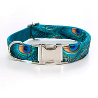 HKM-3522493 Zinc Alloy Peacock Dog Collar with Towing Rope for Large Breeds