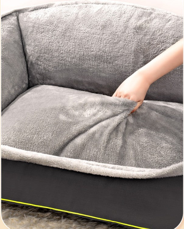 HKM-3522749 Universal Pet Nest - Removable & Washable, All-Season Cozy Bed in Gray (S, M, L, XL)