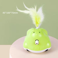 HKM-3523517 Dynamic USB Rechargeable Electric Infrared Cat Teaser with Adjustable Laser and Feathered Heads