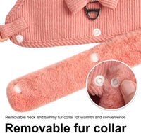 HKM-3524157 Adjustable Bow Tie Dog Harness and Leash Set with Soft Padding and Removable Fur Collar for Small Dogs