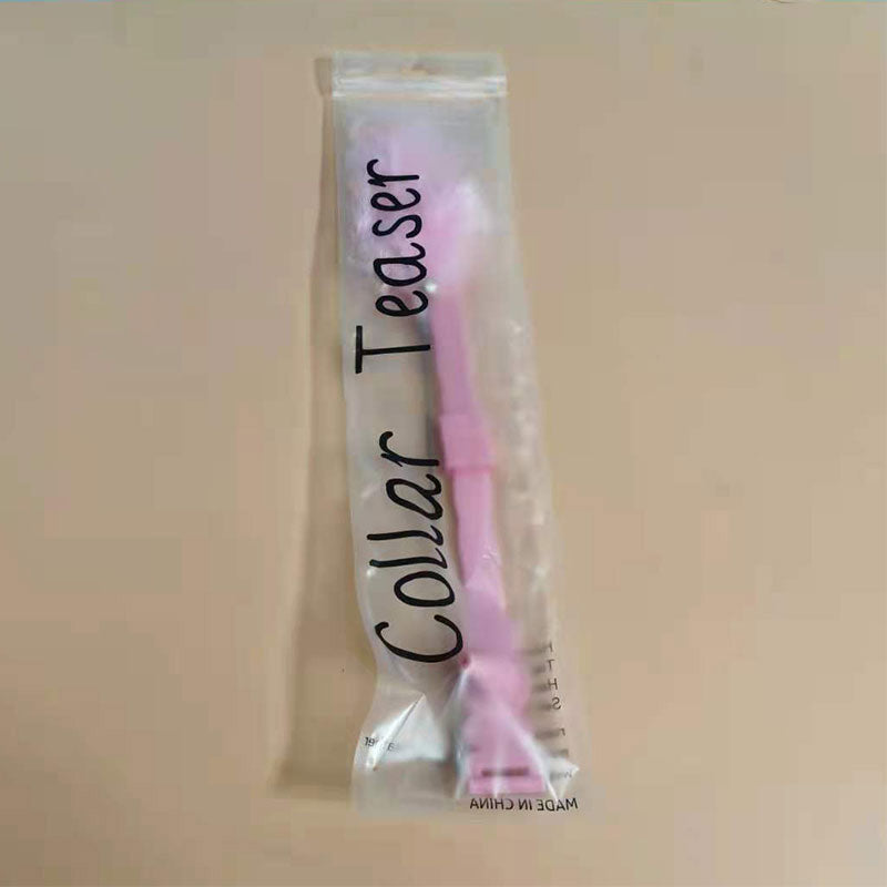 HKM-3524669 Feathered Cat Teaser Wand - Simple Stylish Pet Toy in Pink and Blue