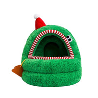 HKM-3524925 Cozy Green Tea Yurt Cat Nest with Removable Washable Cover