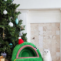 HKM-3524925 Cozy Green Tea Yurt Cat Nest with Removable Washable Cover