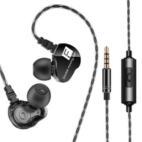 HKM-352531 Double Moving-Coil Wired Earphones with In-Line Control - 125.5cm Length, 3.5mm Plug, 96dB Sensitivity, 20-20kHz Frequency Response