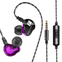 HKM-352531 Double Moving-Coil Wired Earphones with In-Line Control - 125.5cm Length, 3.5mm Plug, 96dB Sensitivity, 20-20kHz Frequency Response