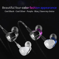 HKM-352531 Double Moving-Coil Wired Earphones with In-Line Control - 125.5cm Length, 3.5mm Plug, 96dB Sensitivity, 20-20kHz Frequency Response