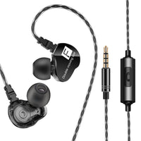 HKM-352531 Double Moving-Coil Wired Earphones with In-Line Control - 125.5cm Length, 3.5mm Plug, 96dB Sensitivity, 20-20kHz Frequency Response